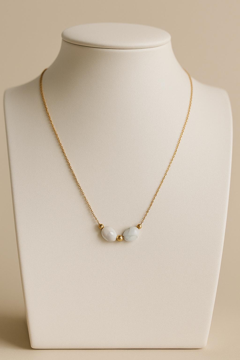 Collier Pierre Blanche