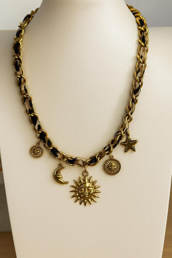 Collier Soleil Léopard