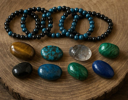 Bracelet de perle oeil de tigre bleu 8mm/10mm haute qualité