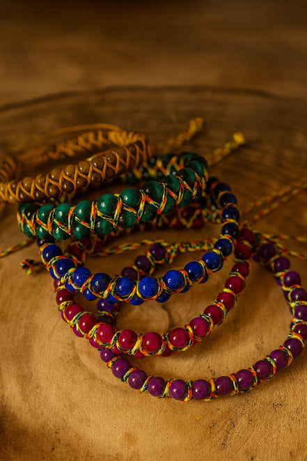 Bracelet de pierre oeil de tigre ajustable de 4mm pour femme-style bohème vintage