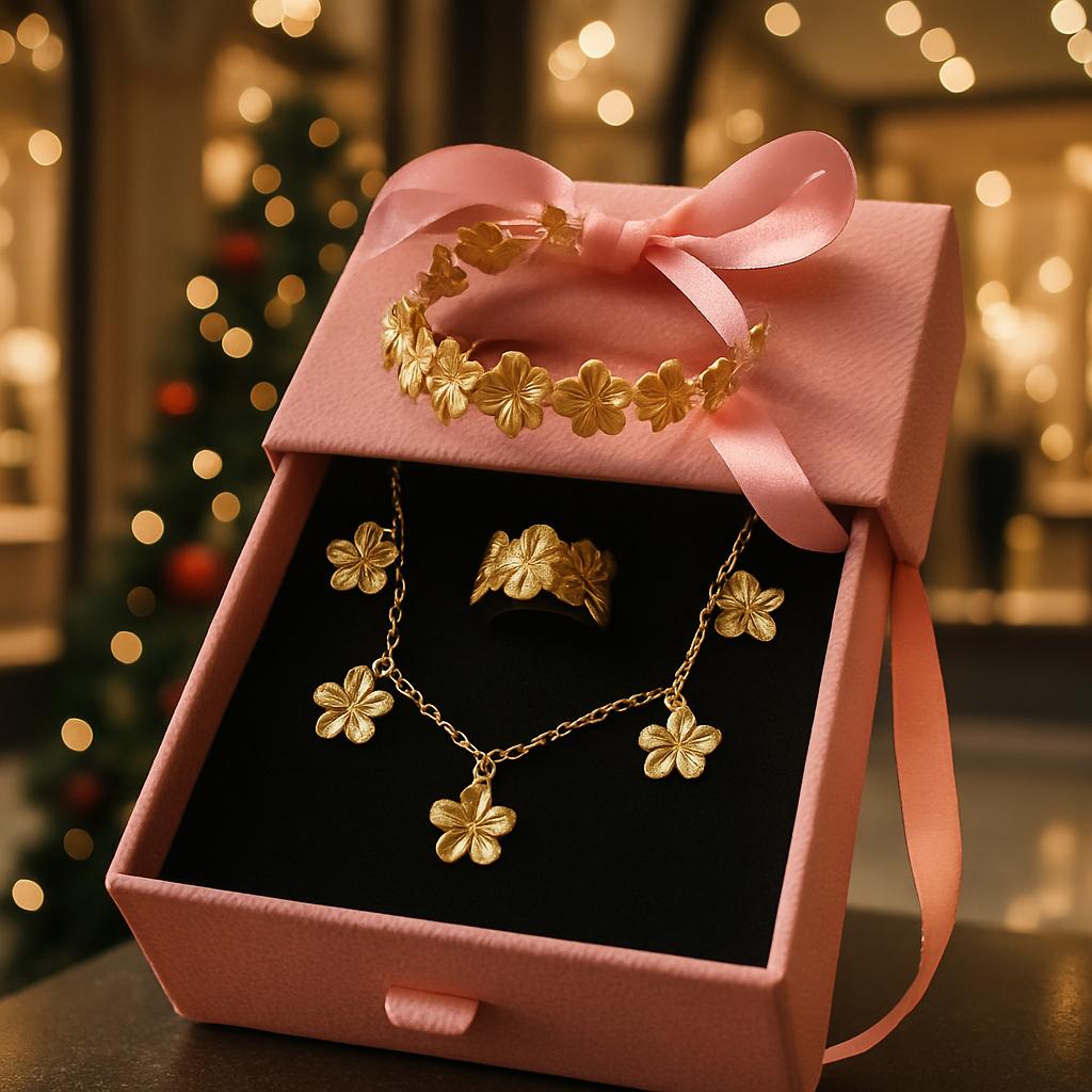 Coffret fleur  dans son écrin