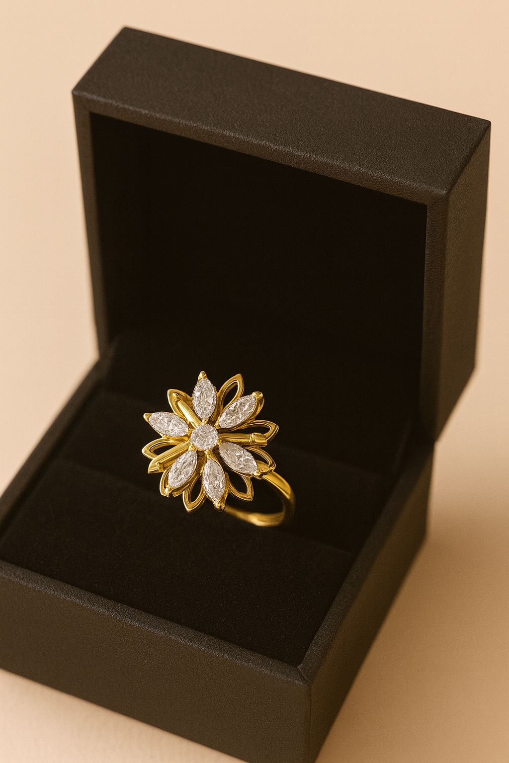 Bague Rotative fleur
